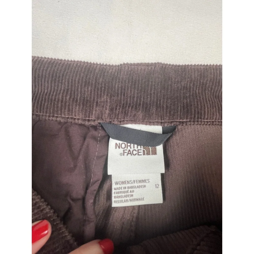 The North Face Utility Cord Pant Coal Brown Corduroy Cargo Womens 12 NF0A85YZ‎